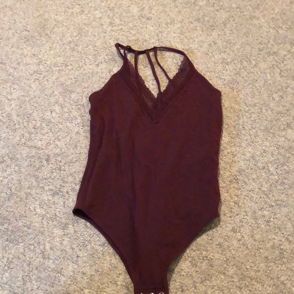 Maroon Abercrombie body suit